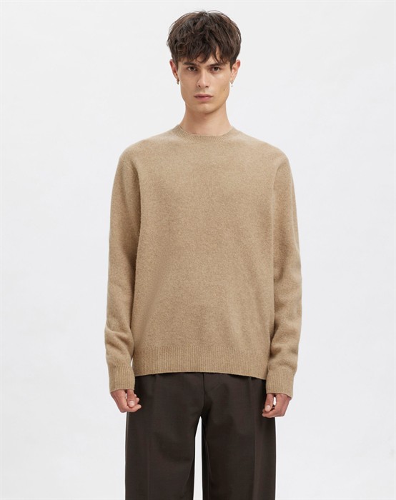 ANRRagi Knit Wool Crew Neck Strik